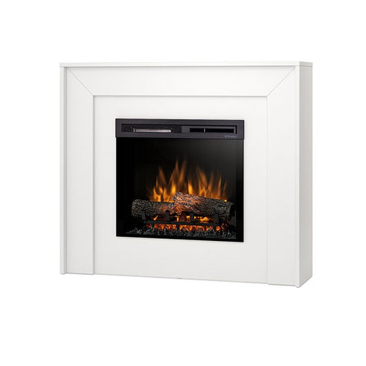 Caminetto elettrico a libera installazione a LED Mod. ZUNI - 23" colore Bianco opaco - 108,2 x 93,5 x 27,5